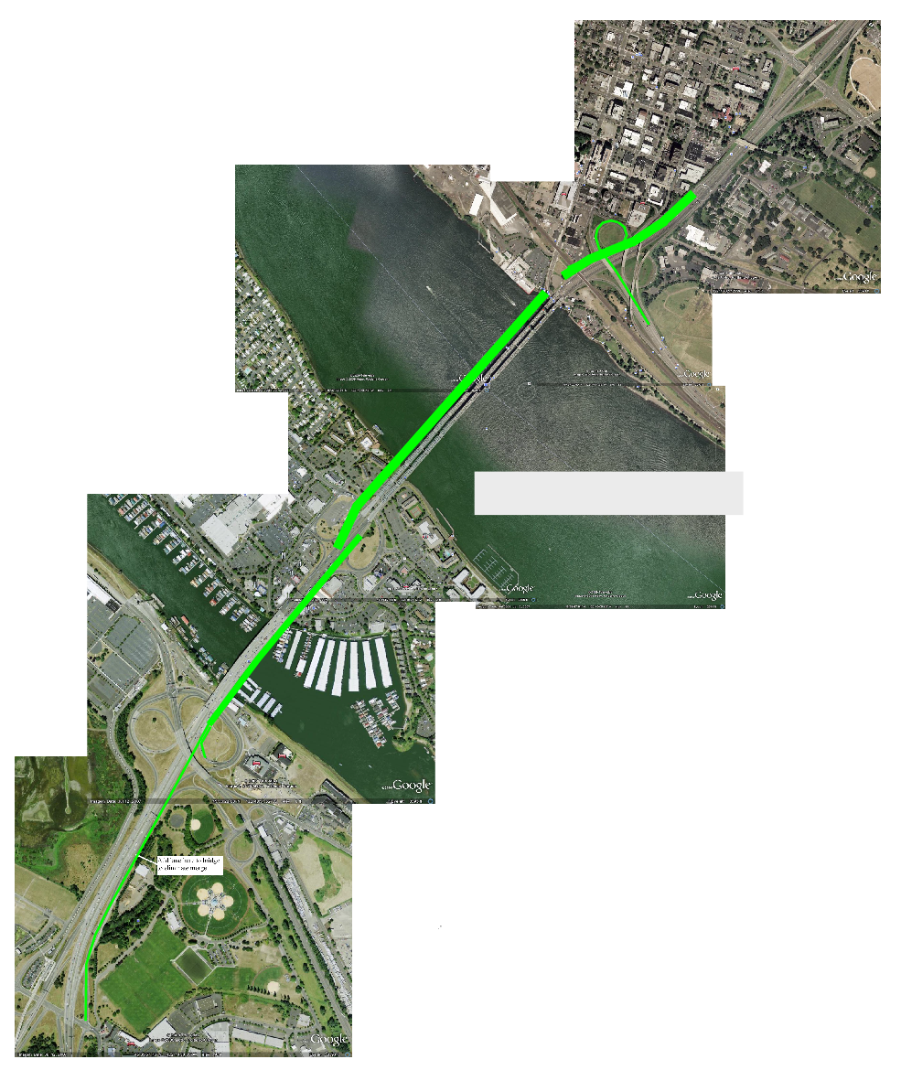 3 add lanes from:
Delta Park, Marine Drive, Hayden Island
